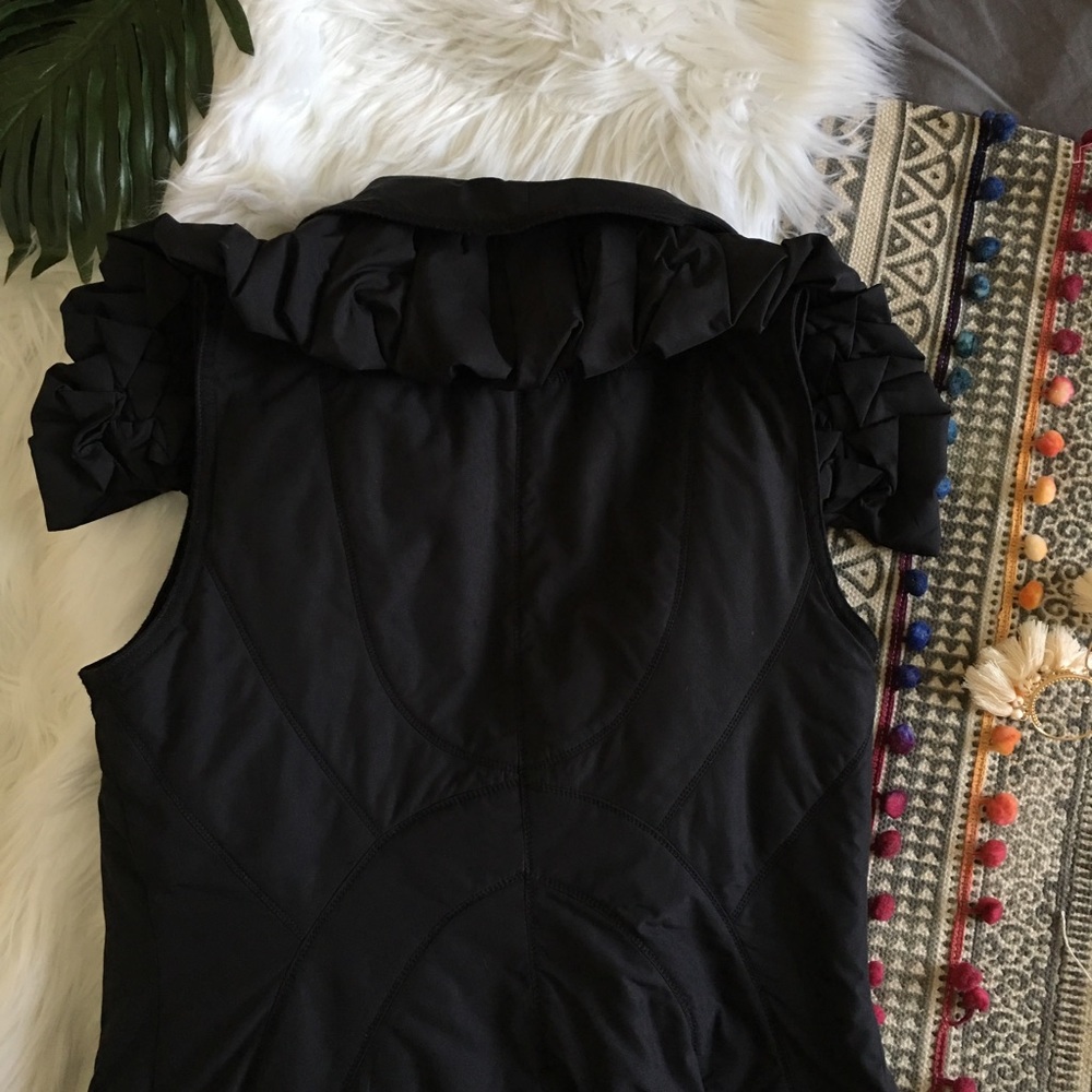 ELIE TAHARI | Ruffle Collar Vest - Picture 3 of 5